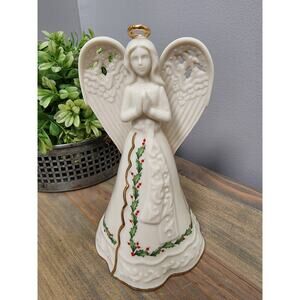 Lenox Porcelain Holiday ANGEL BELL American by Design Gold Trim No Box 6”